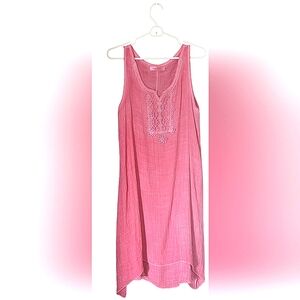 Simply Couture Pink Cotton Dress Large